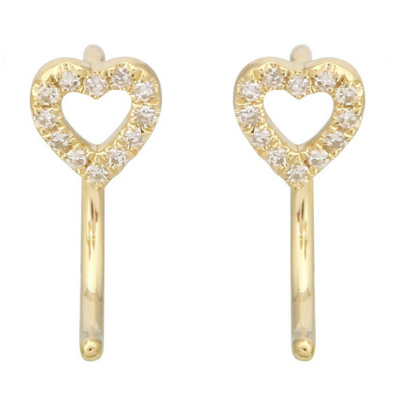 Open Heart Ear Jacket Threader.