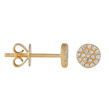 Mini Disc Diamond Studs.