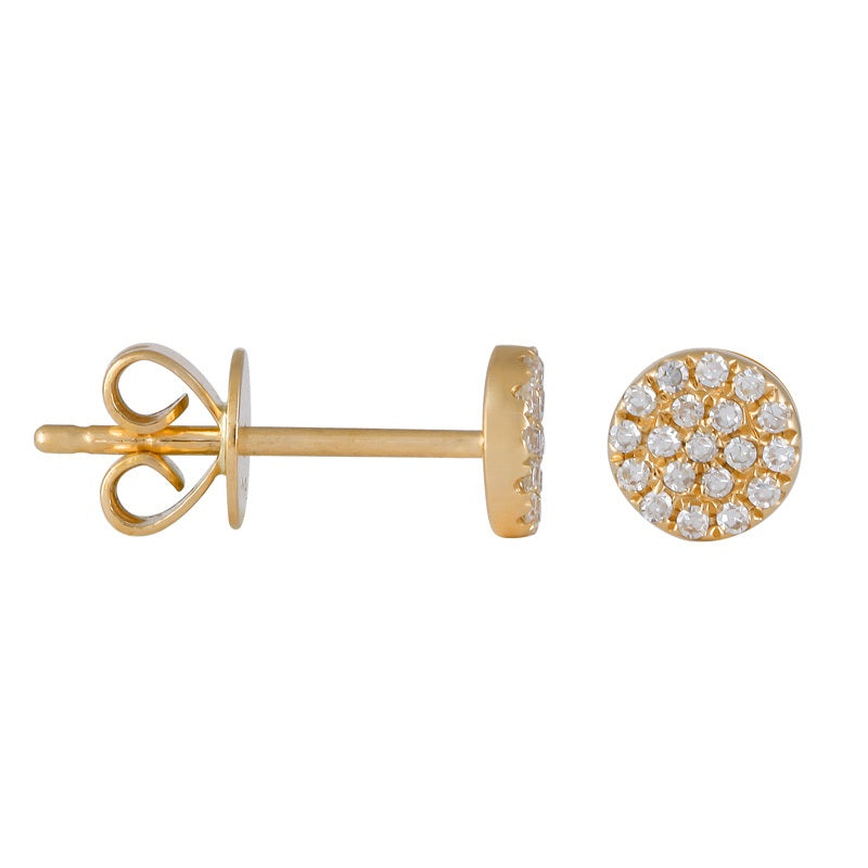 Mini Disc Diamond Studs.