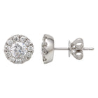 Diamond Halo Stud Earrings.