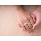 Turquoise Diamond Halo Ring.
