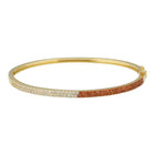 Diamond Rhodium Gemstone Bangle.