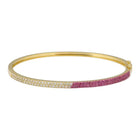 Diamond Rhodium Gemstone Bangle.