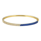 Diamond Rhodium Gemstone Bangle.