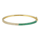 Diamond Rhodium Gemstone Bangle.