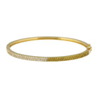 Diamond Rhodium Gemstone Bangle.