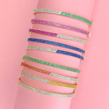 Diamond Rhodium Gemstone Bangle.