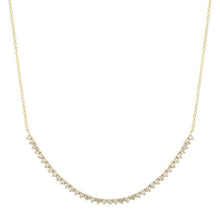 3 Prong Diamond Tennis Chain Necklace.