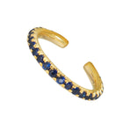 Blue Sapphire Single Ear Cuff.