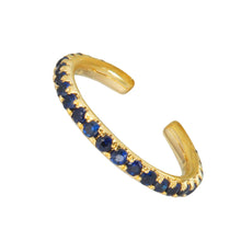 Blue Sapphire Single Ear Cuff.