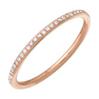 Rhodium Gemstone Thin Band.