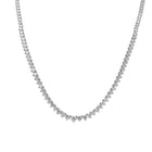 7 Carat Graduated 3-Prong Diamond Tennis Necklace.