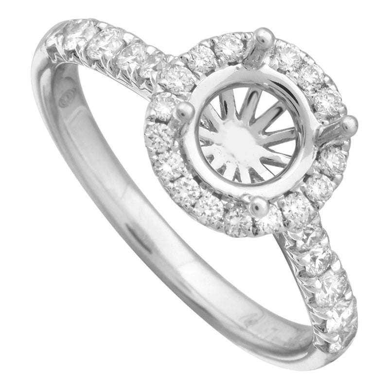 14k White Gold ECOFIRE™ Created Diamond Semi-Mount Engagement Ring (1/2 cttw, E-F, VS2-SI1) - ecomarkdiamonds