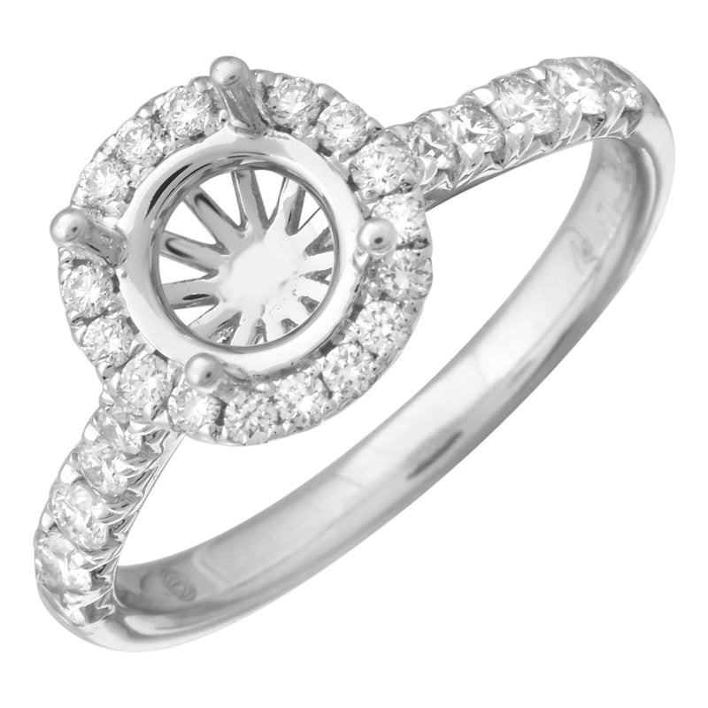 14k White Gold ECOFIRE™ Created Diamond Semi-Mount Engagement Ring (1/2 cttw, E-F, VS2-SI1) - ecomarkdiamonds