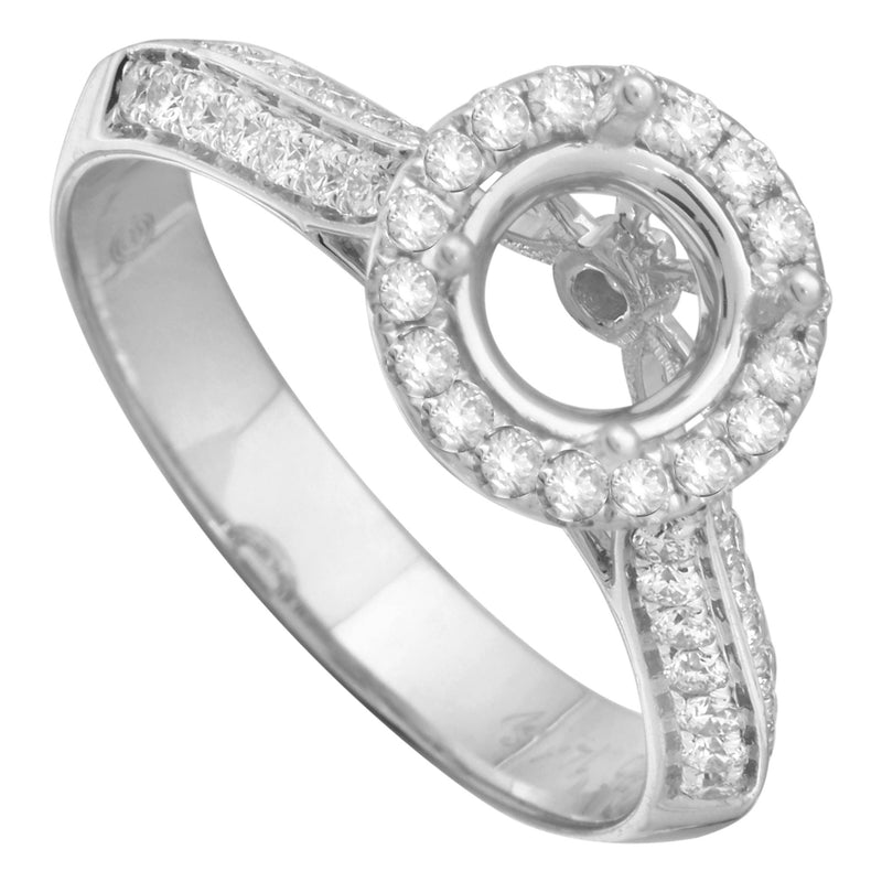 14k White Gold ECOFIRE™ Created Diamond Semi-Mount Engagement Ring (1/2 cttw, E-F, VS2-SI1) - ecomarkdiamonds