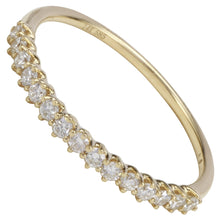 14k Yellow Gold ECOMARK® Created Diamond Anniversary Ring (1/4 cttw, E-F Color, VS2-SI1 Clarity) - ecomarkdiamonds