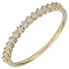14k Yellow Gold ECOMARK® Created Diamond Anniversary Ring (1/4 cttw, E-F Color, VS2-SI1 Clarity) - ecomarkdiamonds