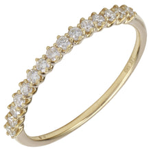 14k Yellow Gold ECOMARK® Created Diamond Anniversary Ring (1/4 cttw, E-F Color, VS2-SI1 Clarity) - ecomarkdiamonds