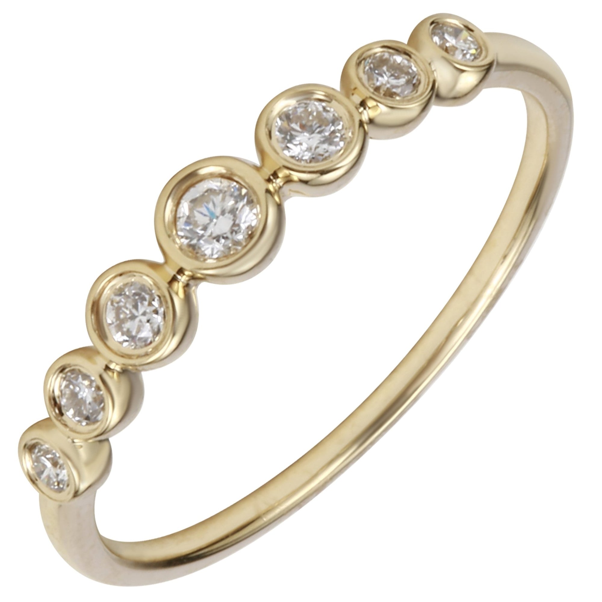 14k Yellow Gold ECOMARK® Created Diamond Layer Ring (1/5 cttw, E-F Color, VS2-SI1 Clarity) - ecomarkdiamonds