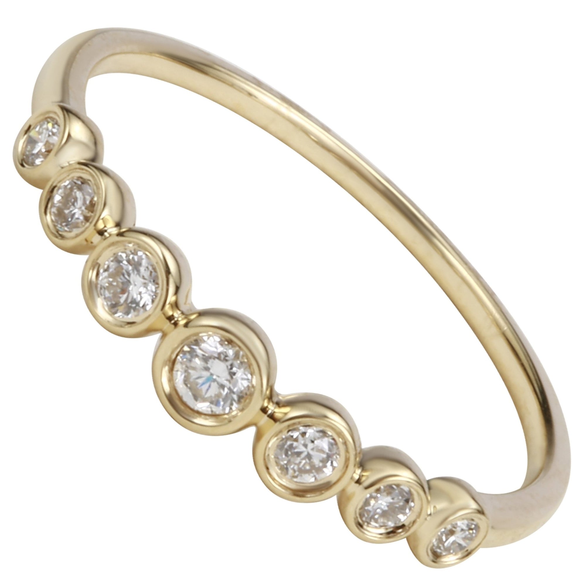 14k Yellow Gold ECOMARK® Created Diamond Layer Ring (1/5 cttw, E-F Color, VS2-SI1 Clarity) - ecomarkdiamonds
