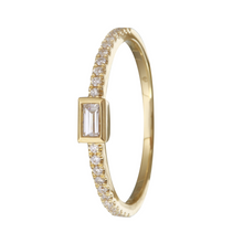 Solitaire Baguette Stack Ring.