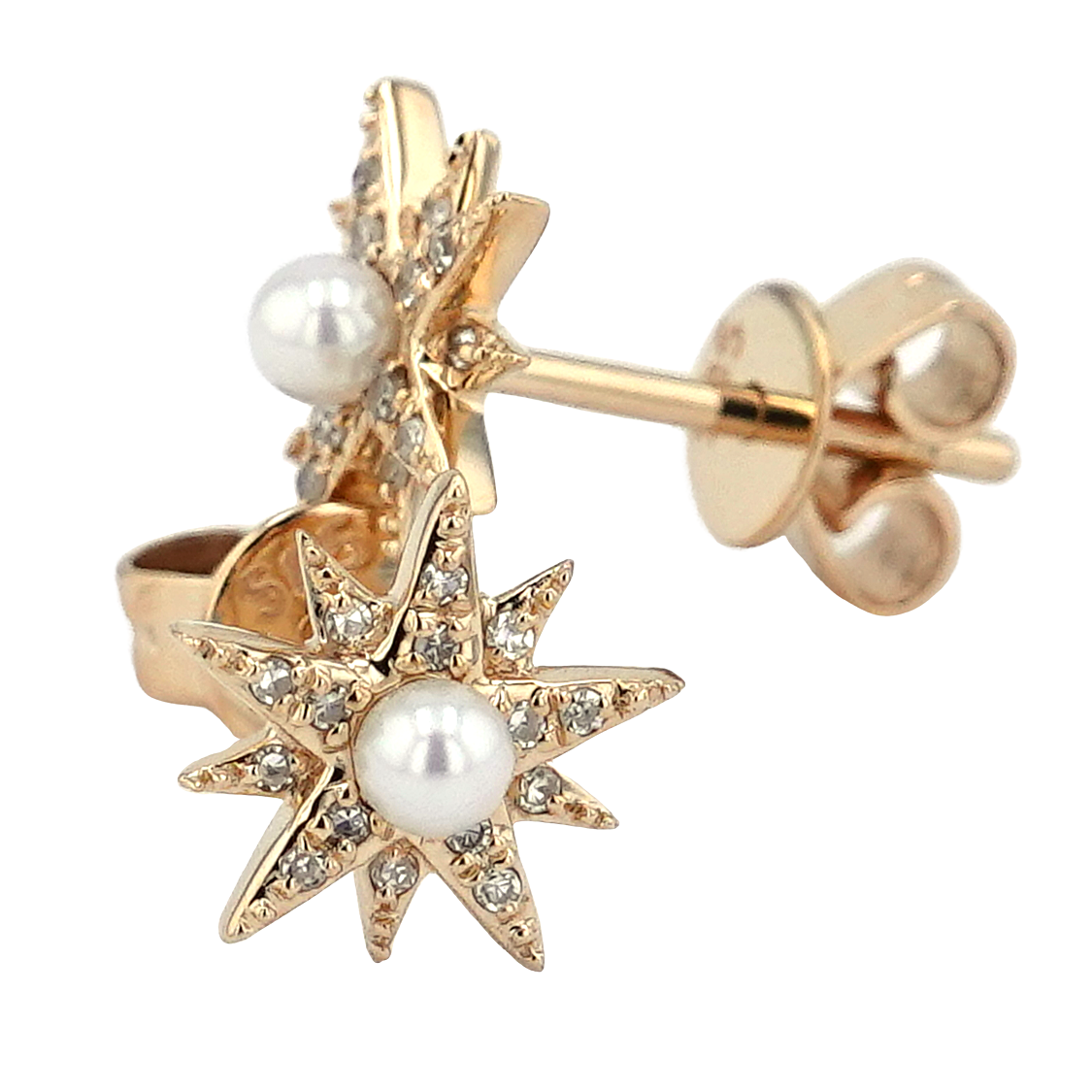 Pearl Pave Sparkle Stud Earrings.