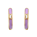 Lavender Baguette Hoops.