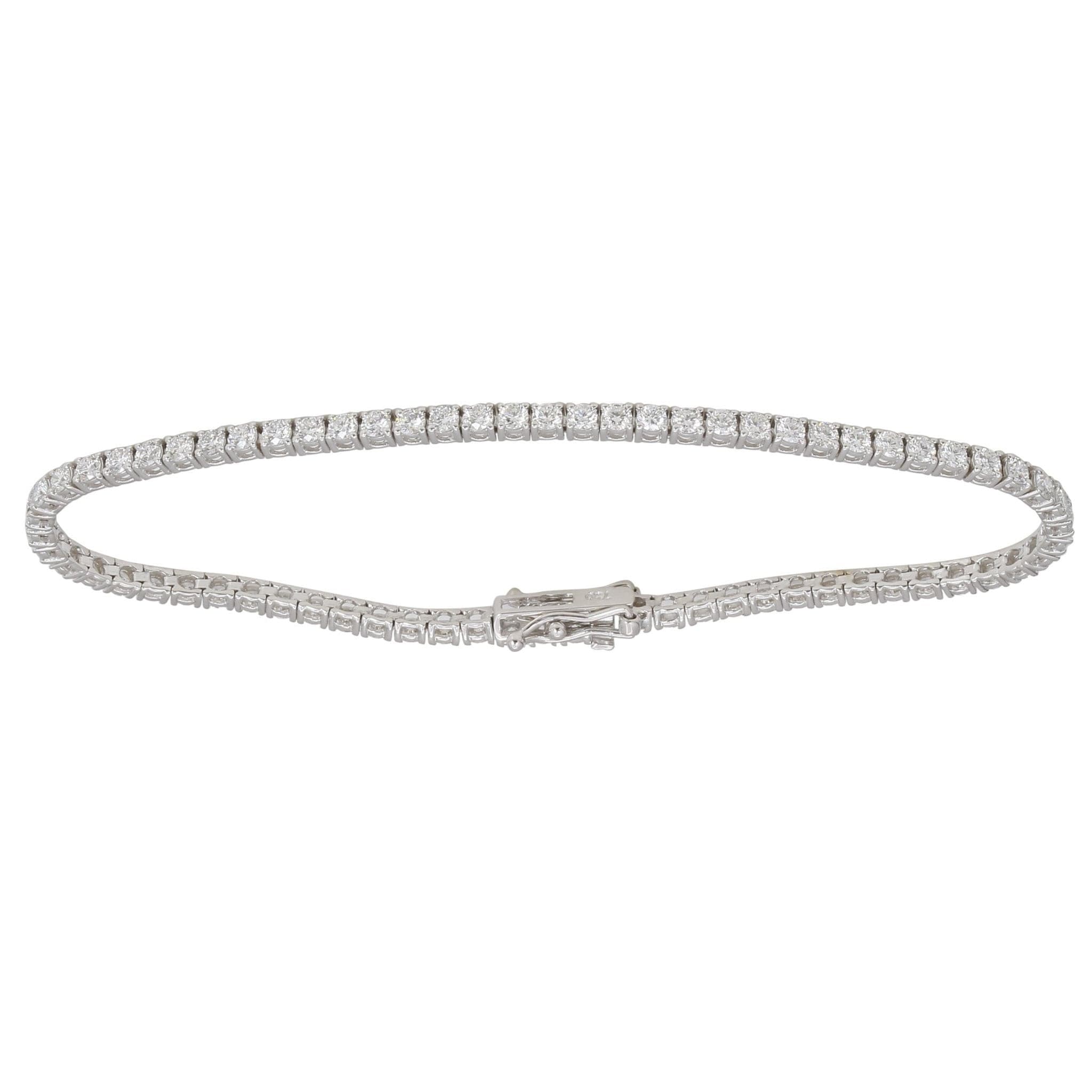 18k White Gold ECOMARK® Created Diamond Tennis Bracelet (8.0 cttw, E-F Color, VS2-SI1 Clarity), 6.5" - ecomarkdiamonds