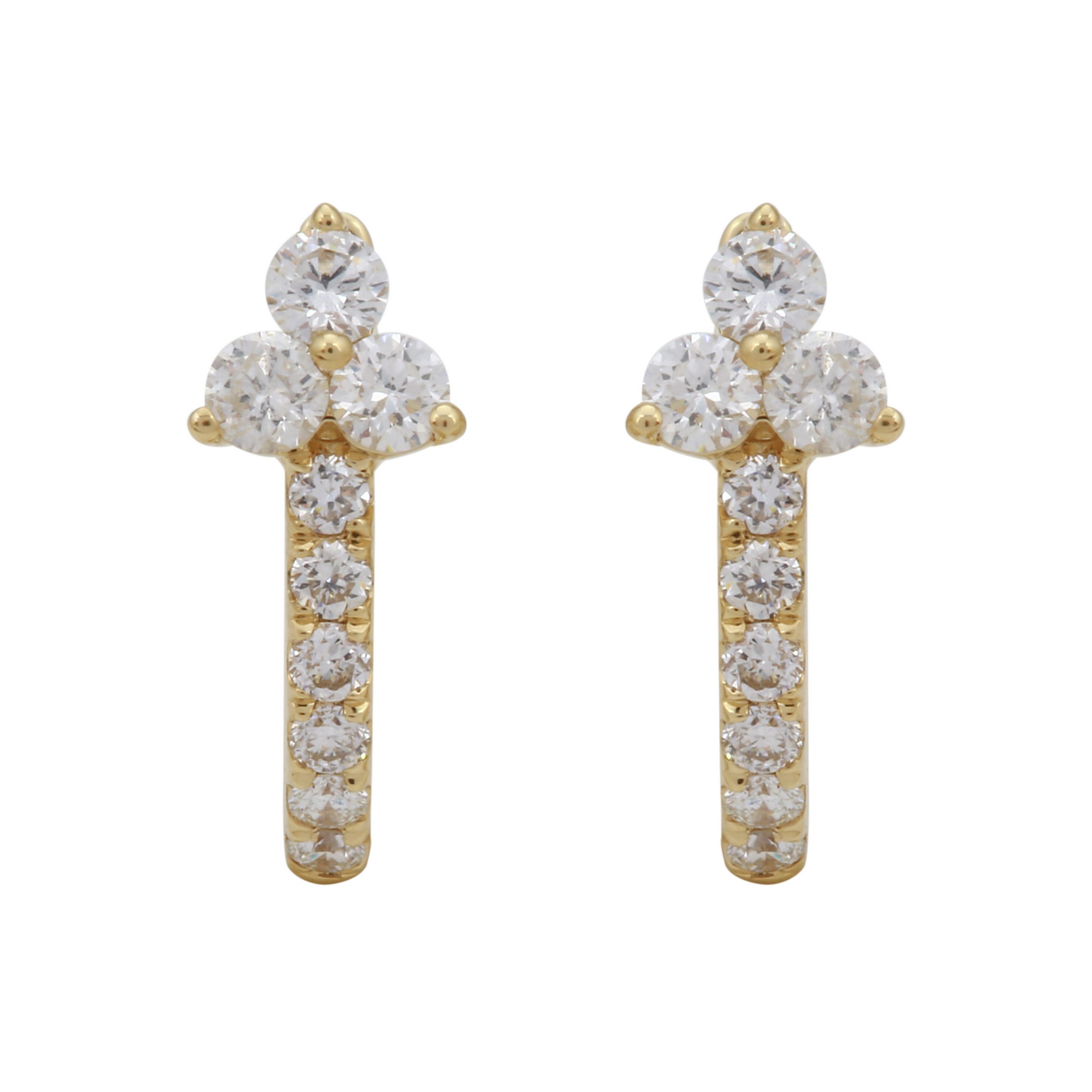 Diamond Cluster Hoops.
