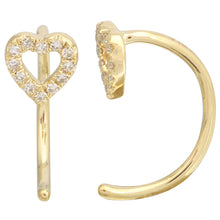 Open Heart Ear Jacket Threader.