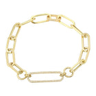 Diamond Paper Link Enhancer Charm Bracelet.