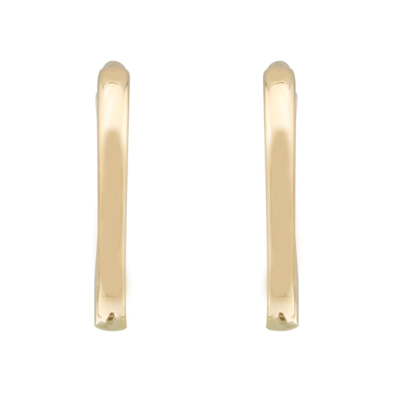 Smooth Gold Huggies 9mm.