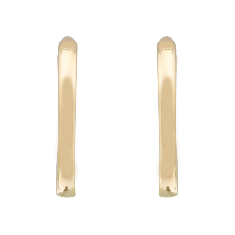 Smooth Gold Huggies 9mm.