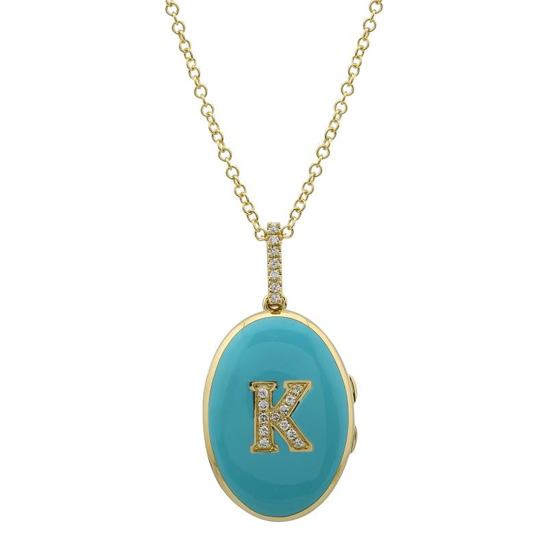 Letterman Locket Necklace.