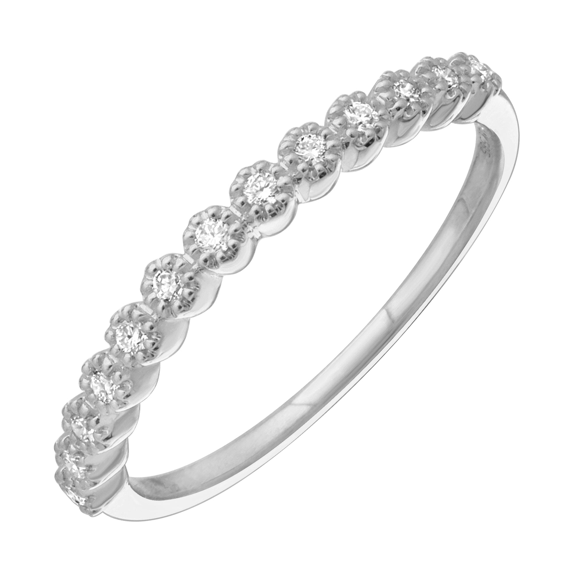 Diamond Milgrain Stack Ring.