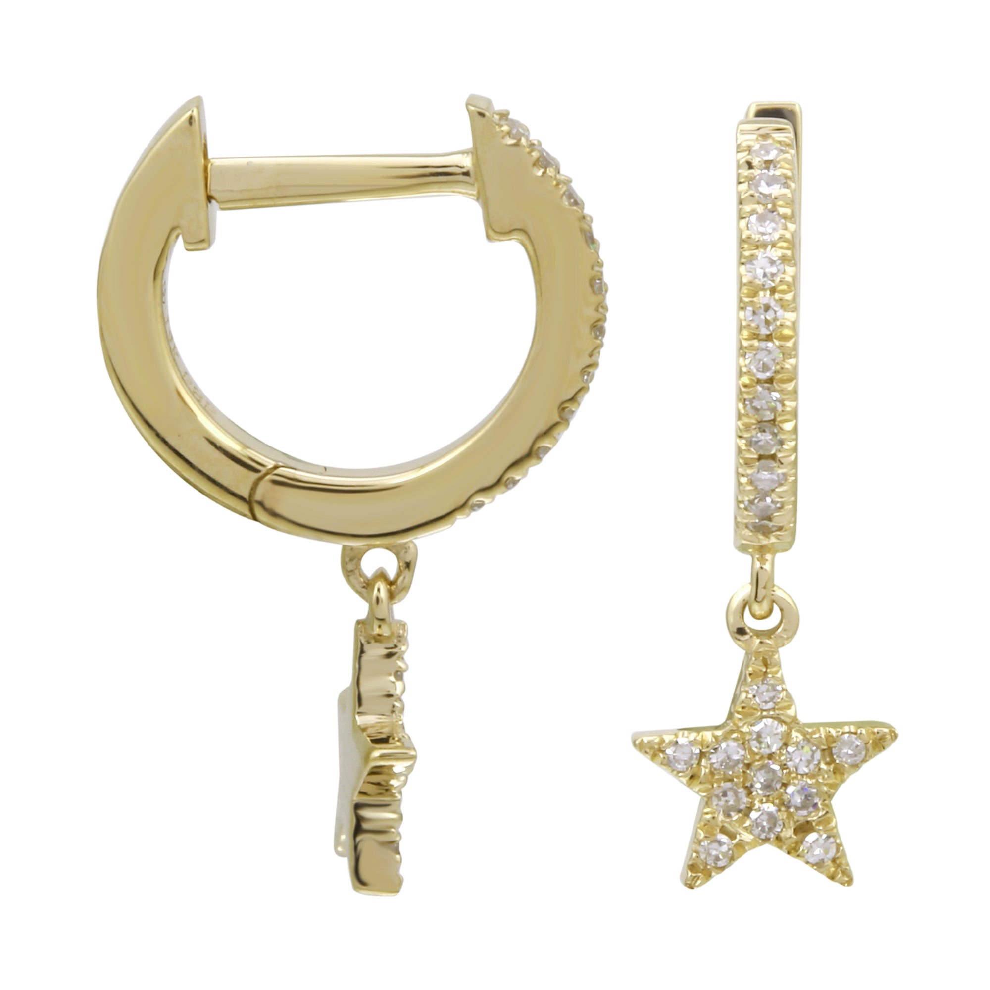 Star Dangle Hoops.
