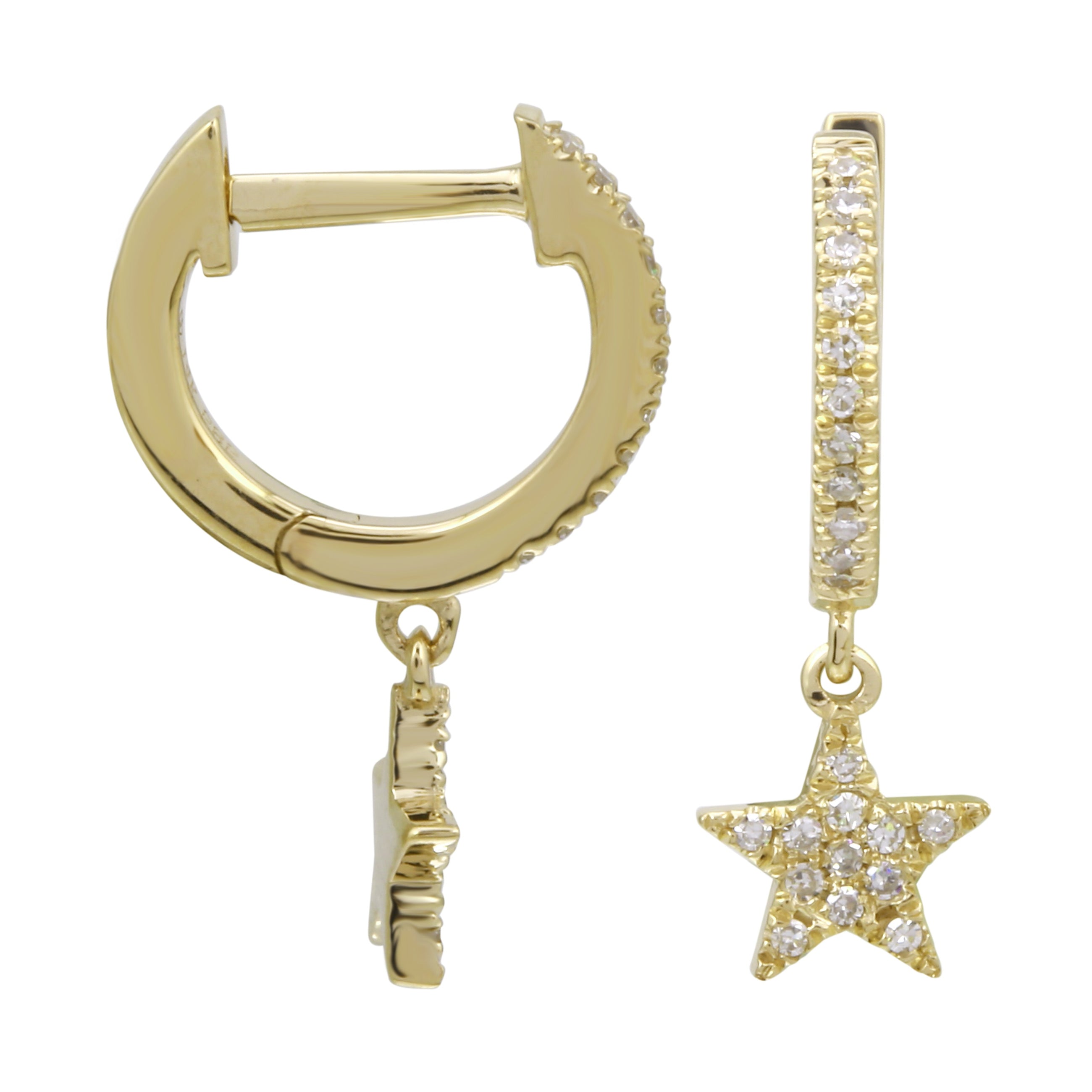 Star Dangle Hoops.