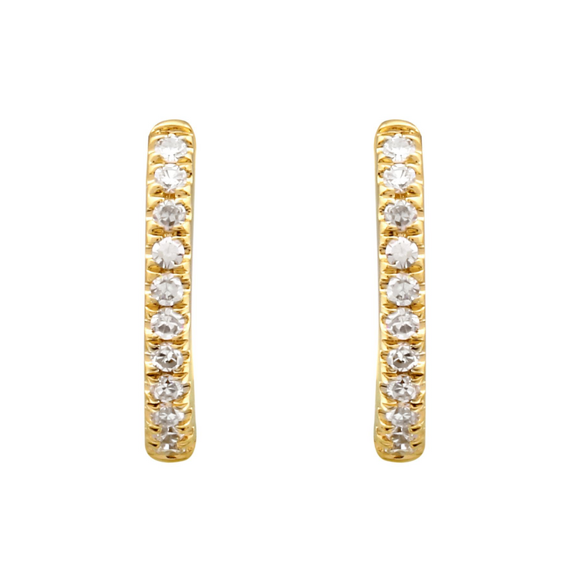 Diamond Pave Hoops.