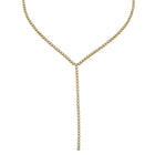 Crown Prong Diamond Tennis Y Necklace.