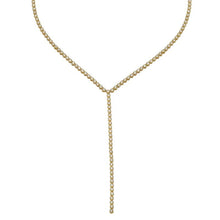 Crown Prong Diamond Tennis Y Necklace.