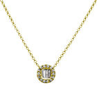 Baguette Disc Pendant.