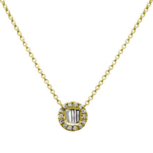Baguette Disc Pendant.