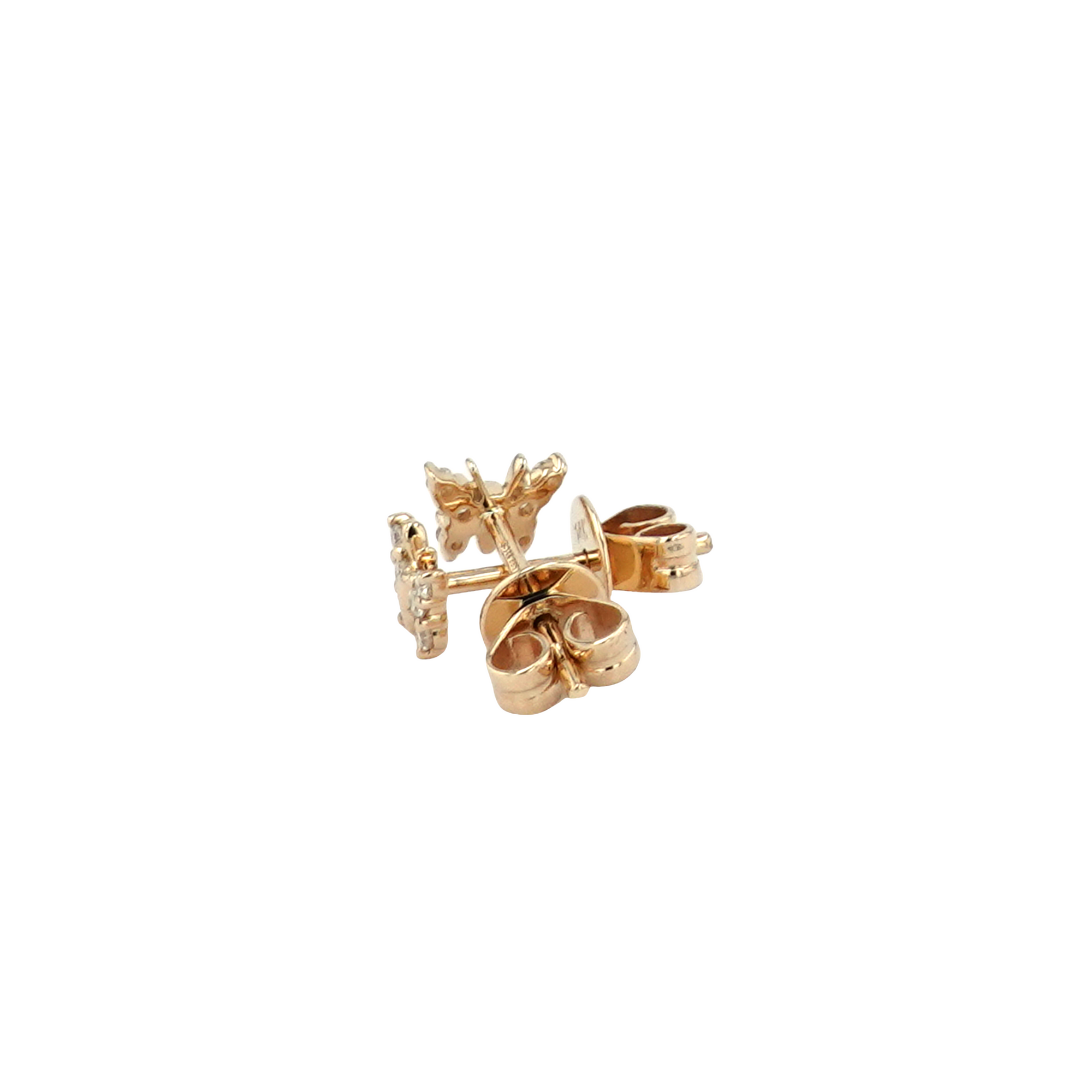 Yellow Diamond Butterfly Studs.