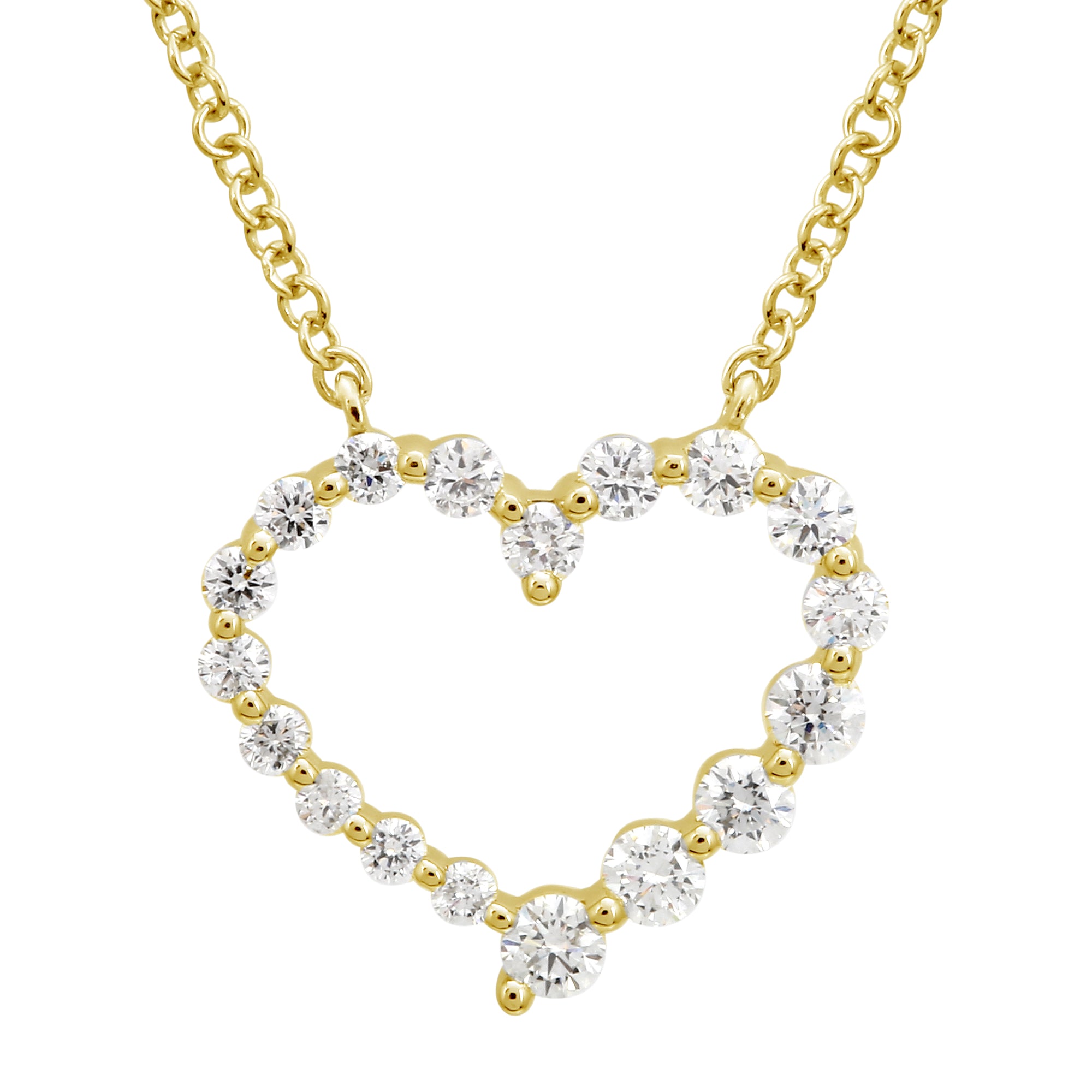 Diamond Open Heart Pendant.