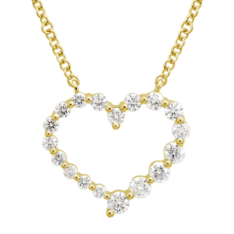 Diamond Open Heart Pendant.