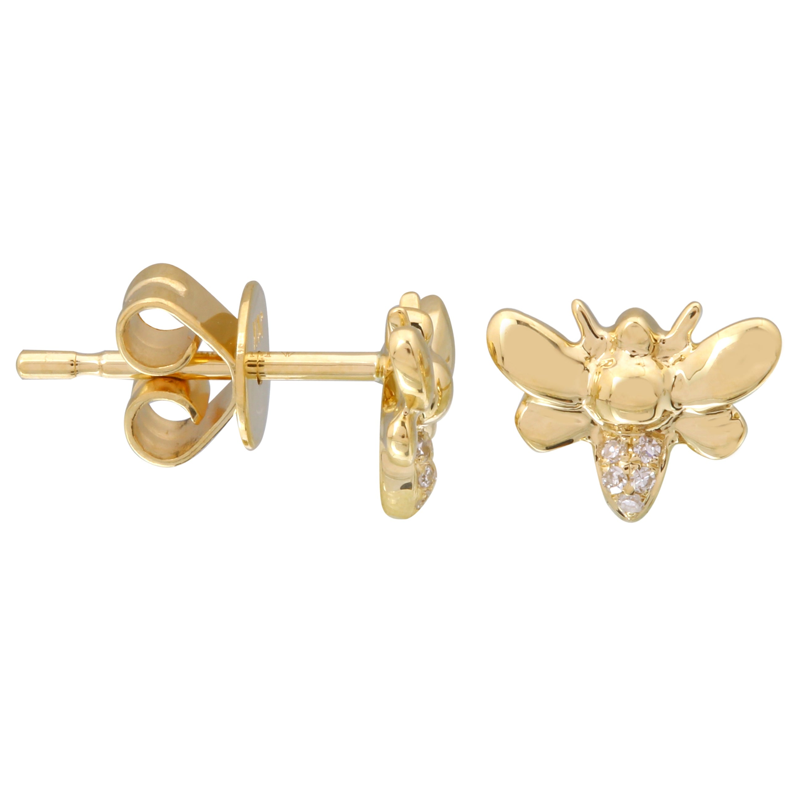 Diamond Bee Earrings.