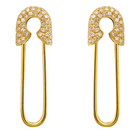 Endless Safety Pin Crawler Earrings.
