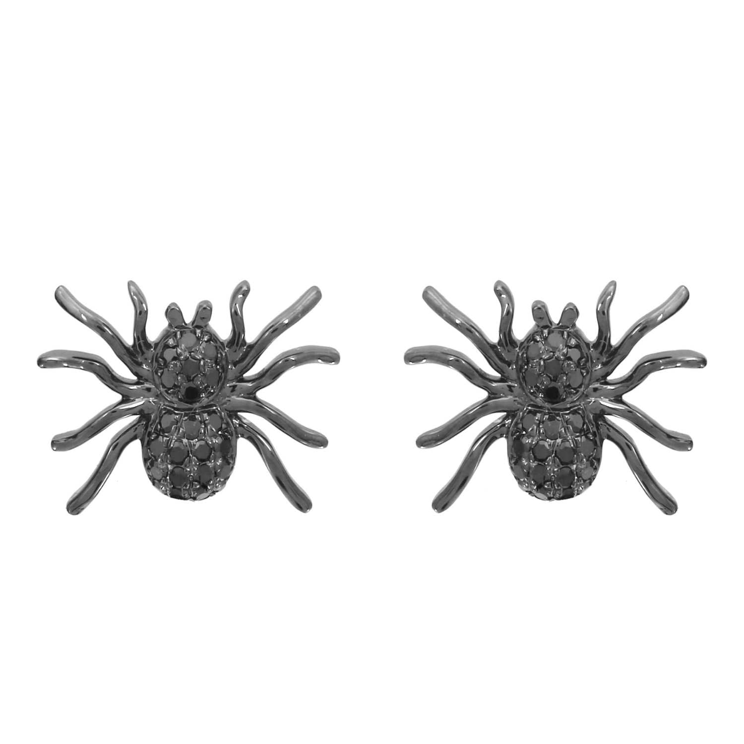 Black Diamond Spider Earrings.