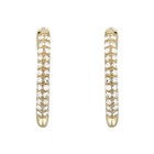 Diamond Tube Hoop Earrings.