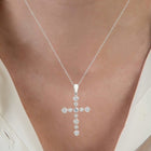 1/2 Carat Lab Grown Diamond Cross Necklace.